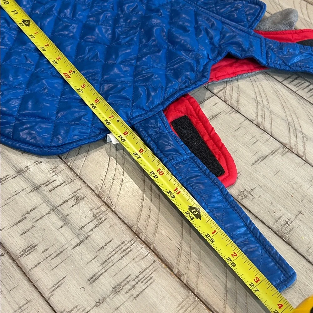 Small Dog Jackets Bundle of 2 Red & Blue Lightweight Velcro Closure Size Medium